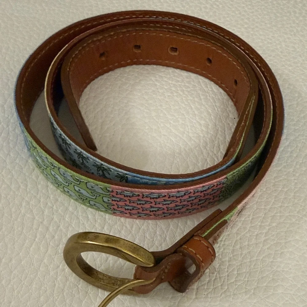 Vineyard Vines Pink and Blue Women's Belt